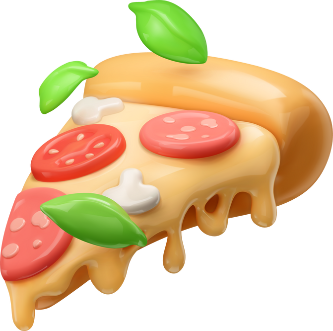 Cartoon 3d pizza