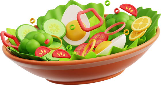 Salad 3D Illustration
